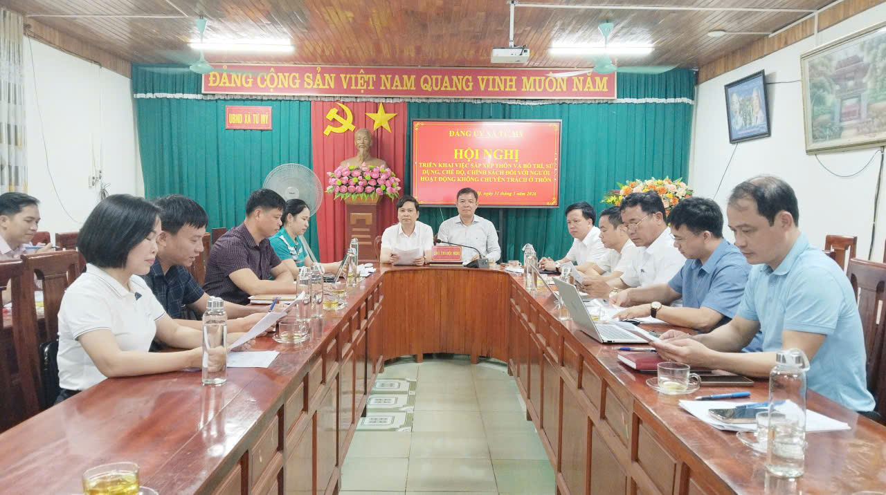 Xã Tứ Mỹ tổ chức các hội nghị triển khai việc sắp xếp thôn và bố trí, sử dụng, chế độ, chính sách đối với người hoạt động không chuyên trách ở thôn