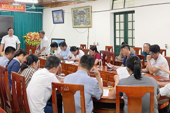 Tứ Mỹ họp triển khai Giải bóng đá nam Thiếu niên 7 người năm 2026