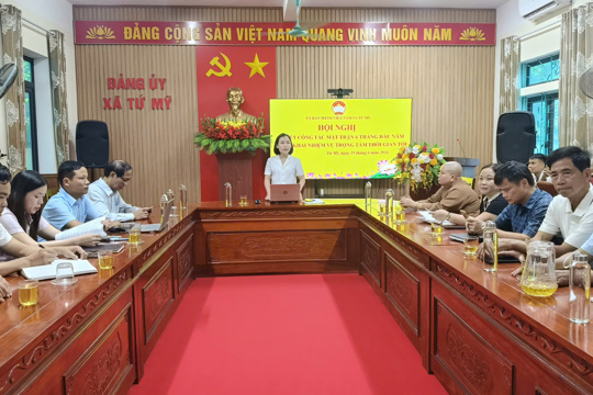Ủy ban MTTQ Việt Nam xã Tứ Mỹ tổ chức Hội nghị sơ kết công tác Mặt trận 6 tháng đầu năm, triển khai nhiệm vụ 6 tháng cuối năm 2026 