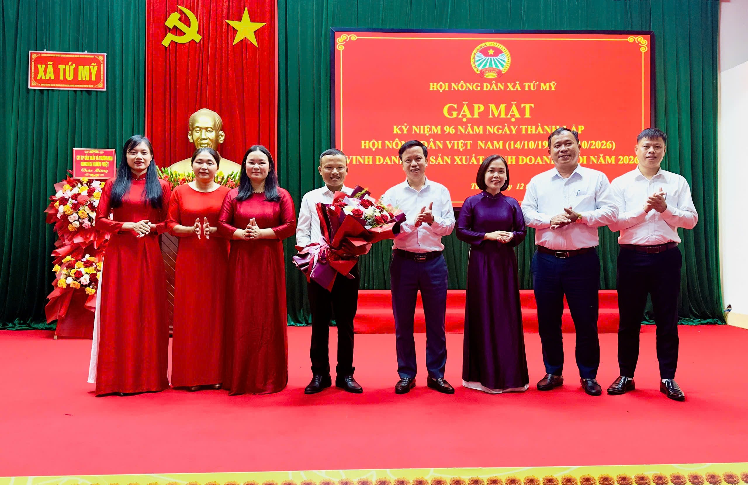 Hội Nông dân xã Tứ Mỹ gặp mặt kỷ niệm 96 năm Ngày thành lập Hội Nông dân Việt Nam