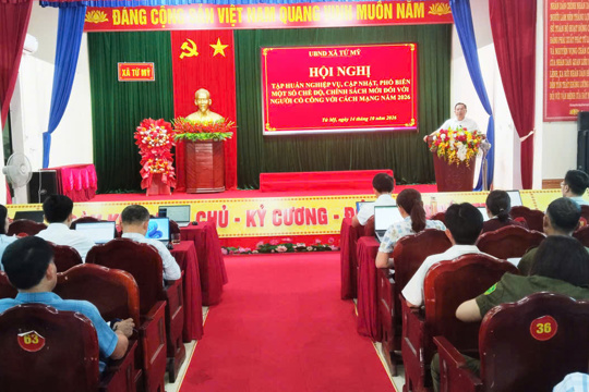 Tứ Mỹ tập huấn nghiệp vụ, cập nhật chính sách người có công 