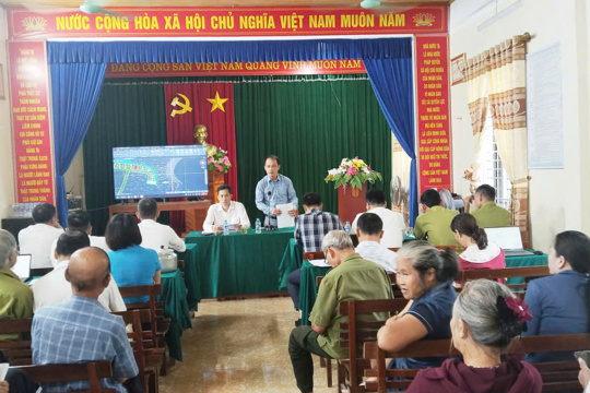 Tứ Mỹ họp triển khai giải phóng mặt bằng Dự án Kè chống sạt lở bờ sông Ngàn Phố