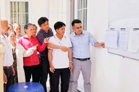 Xã Tứ Mỹ công khai giá bồi thường giải phóng mặt bằng tại thôn Sơn Tân 